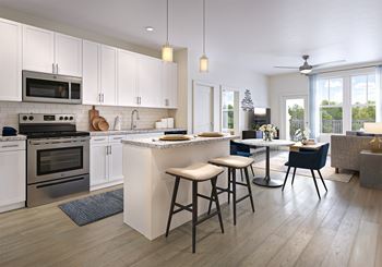 Gourmet kitchens with granite countertops & convenient islands